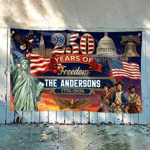 250 Years Of America Freedom - Personalized Banner