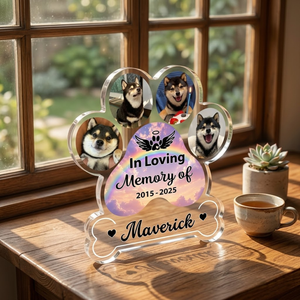 Customized Memorial Dog Loss Acrylic Block Desk Sign - Acrylic Block