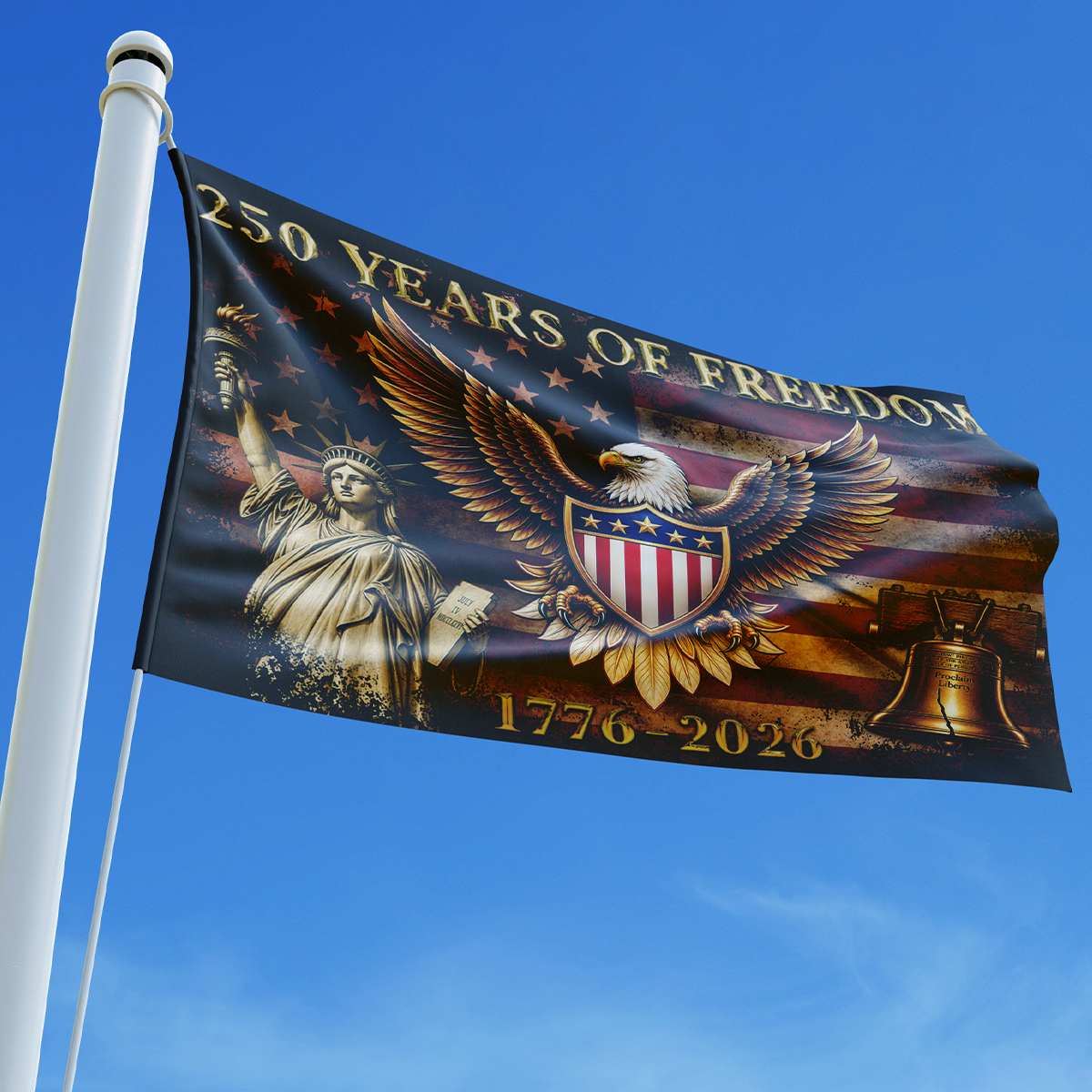 250 Years of Freedom We The People House Flag