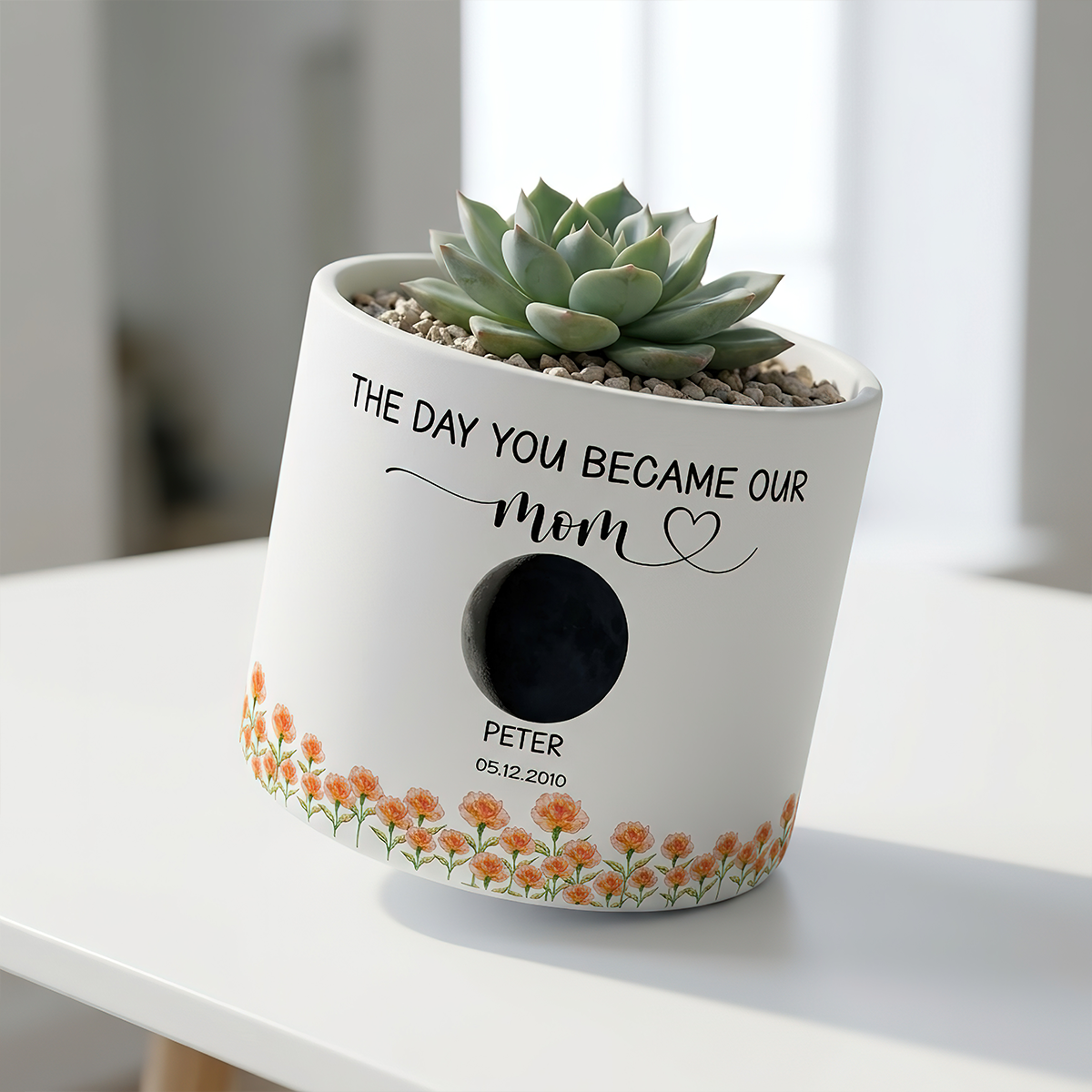 The Day You Became Our Mom Personalized Plant Pot