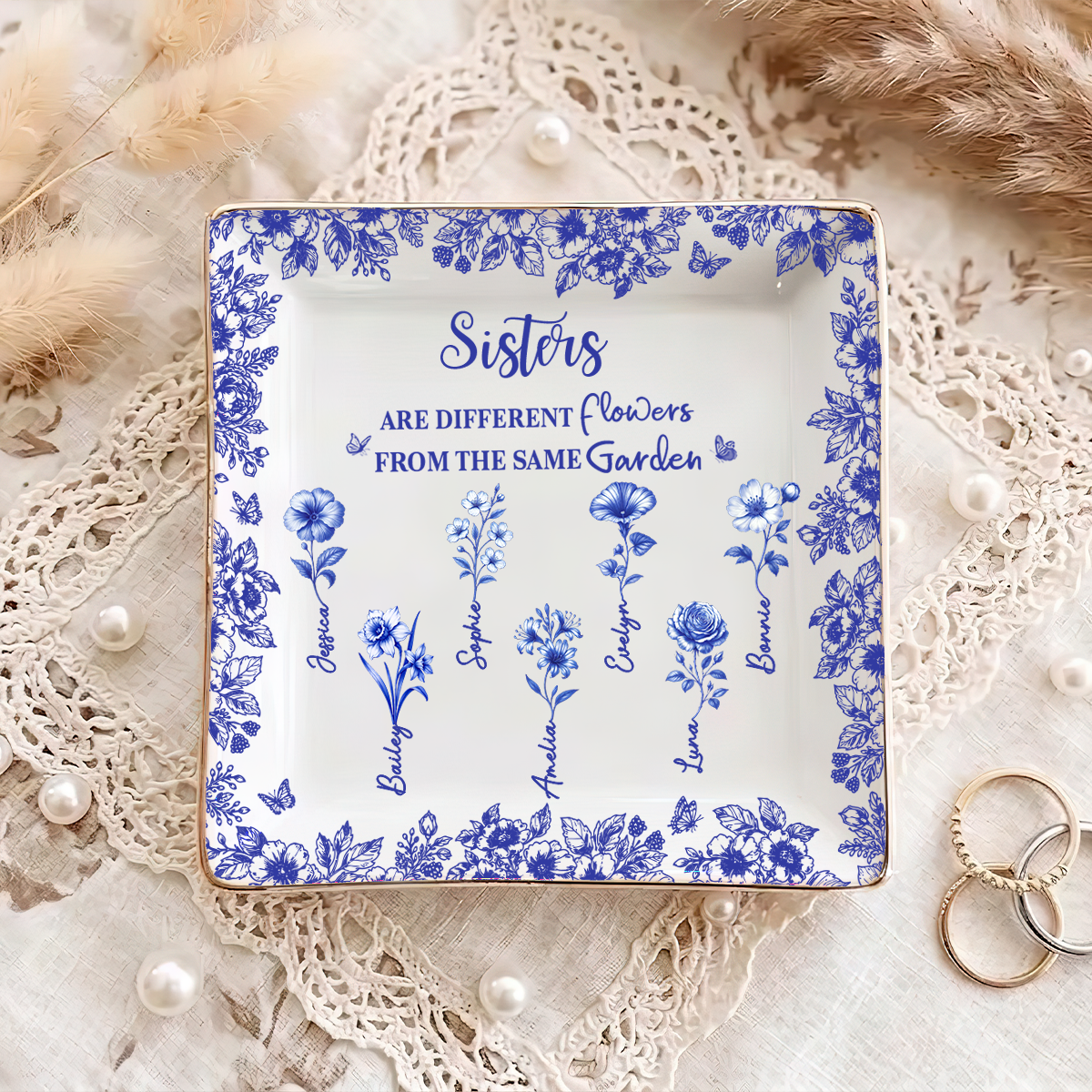 My Lovely Garden - Personalized Photo Jewelry Dish