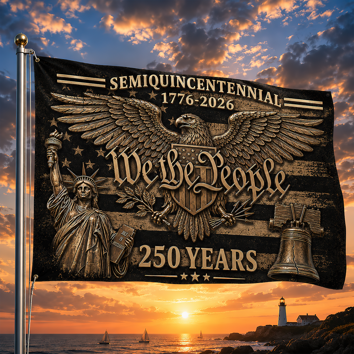 250 We The People United States House Flag Patriotic
