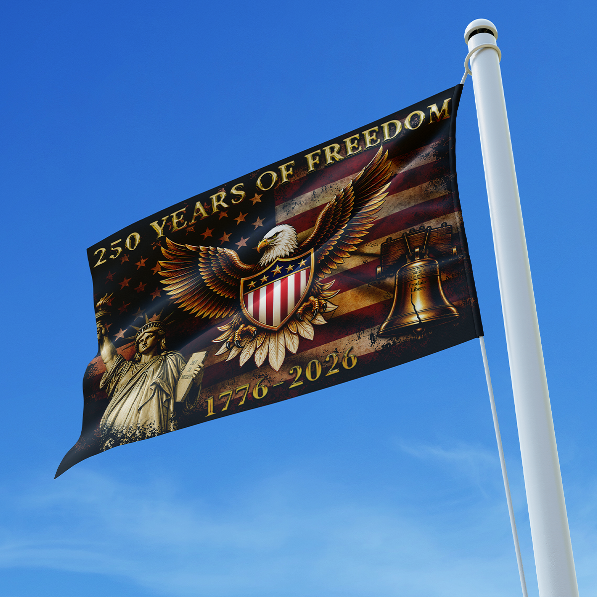 250 Years of Freedom We The People House Flag