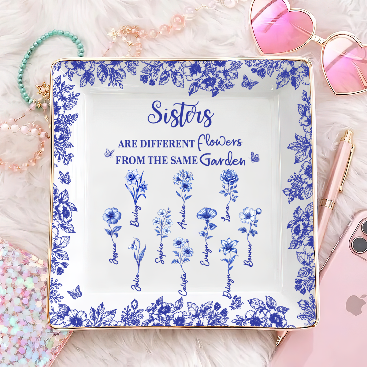 My Lovely Garden - Personalized Photo Jewelry Dish
