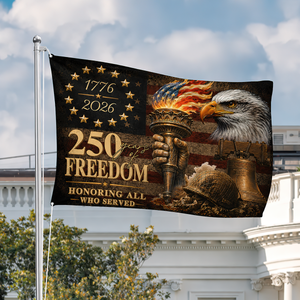 250 Years of Freedom United States House Flag Patriotic