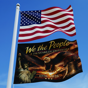 250 Years of Freedom Patriotic 1776 2026 House Flag