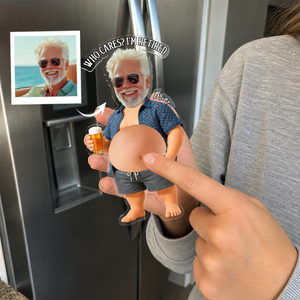 Face Squishy Belly Fridge Magnet Custom Squeeze Magnet, Kitchen Decor