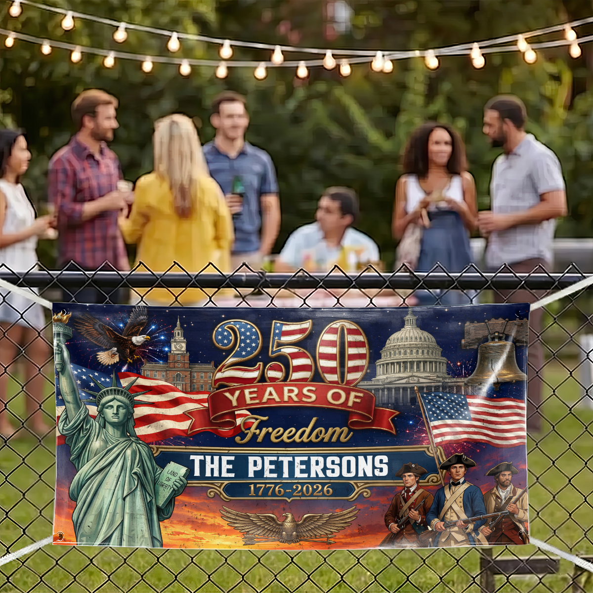 250 Years Of America Freedom - Personalized Banner