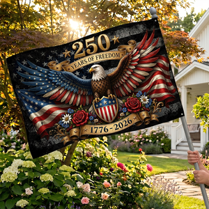 Flowers 250 Years Of America - House Flag United States