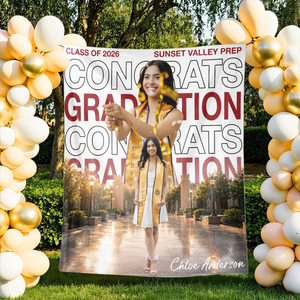 Congrats Graduation 26 Personalized Graduation Backdrop