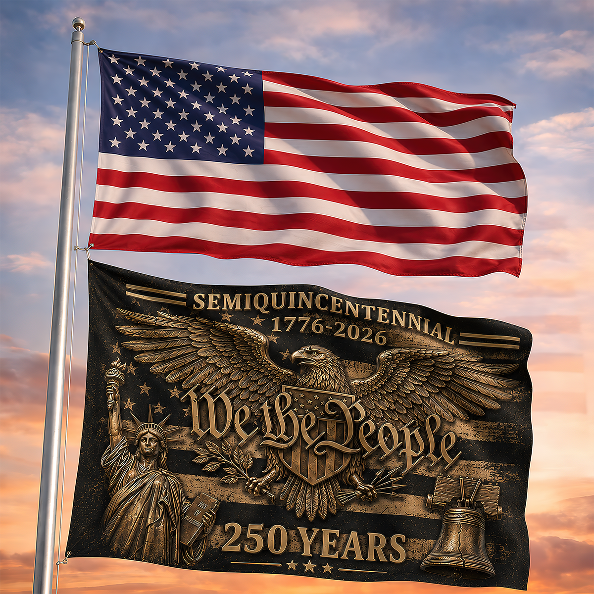 250 We The People United States House Flag Patriotic