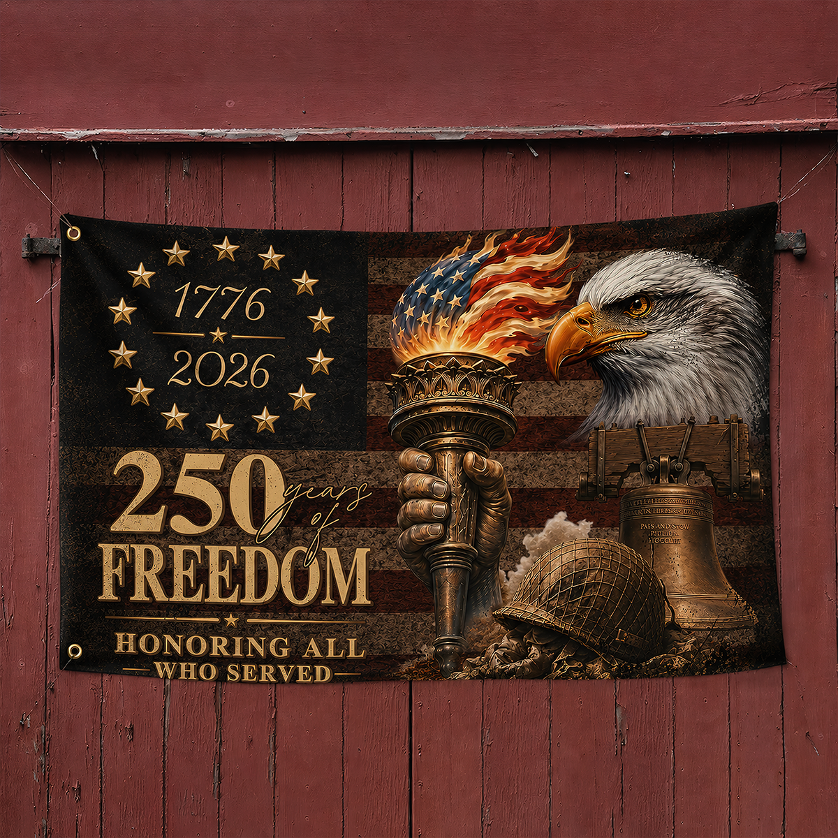 250 Years of Freedom United States House Flag Patriotic