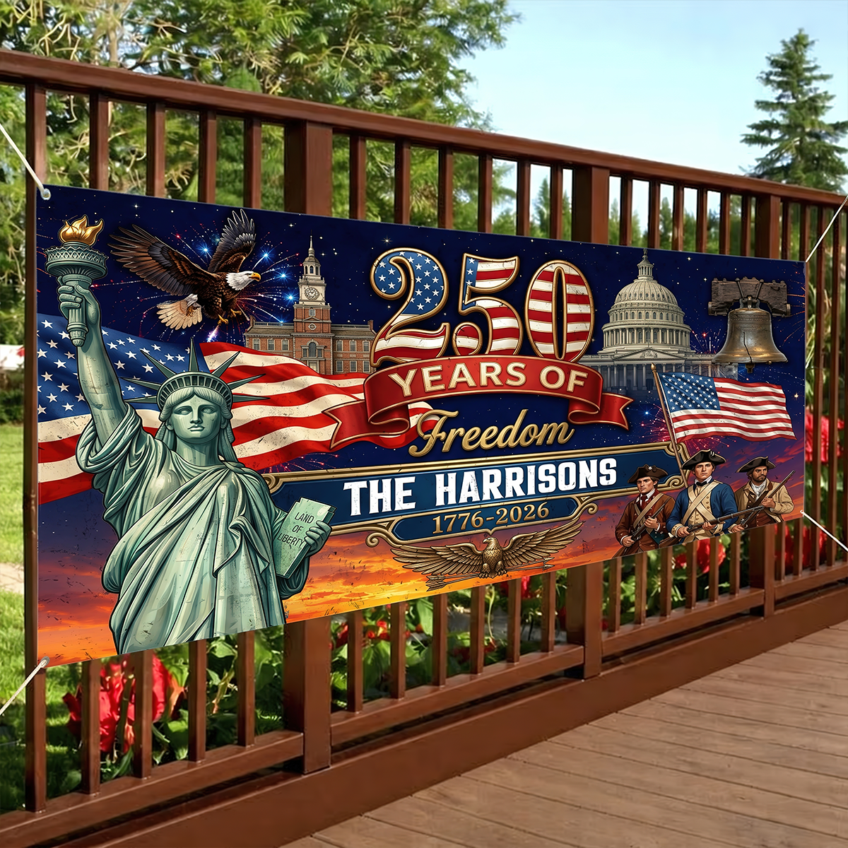 250 Years Of America Freedom - Personalized Banner