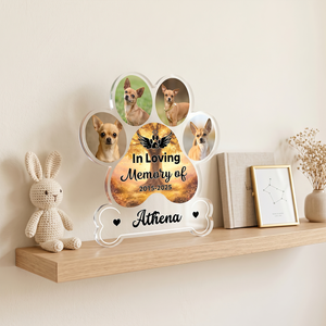 Customized Memorial Dog Loss Acrylic Block Desk Sign - Acrylic Block