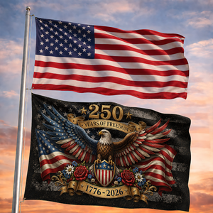 Flowers 250 Years Of America - House Flag United States
