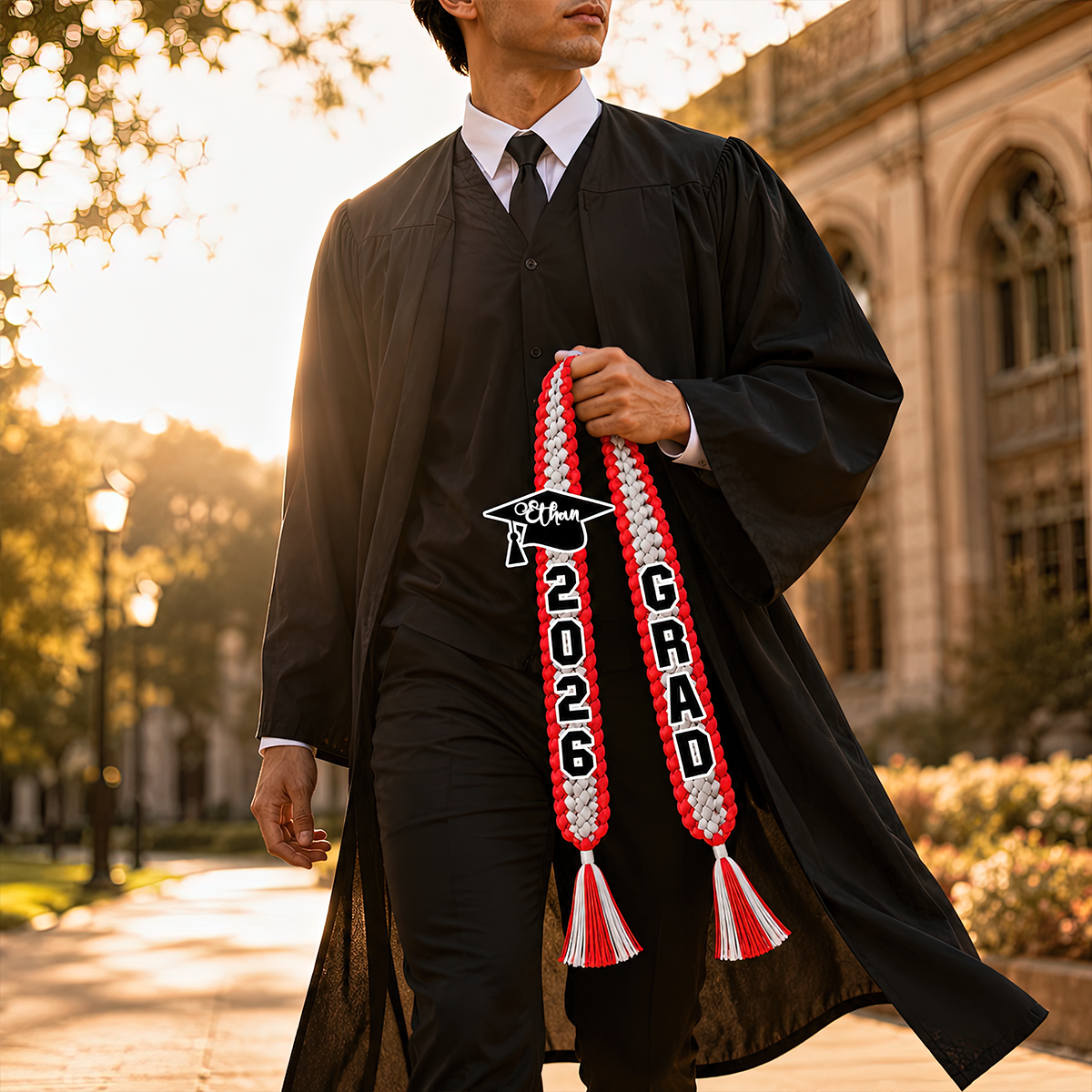 Congrats Graduation Lei With Name Custom Ribbon Lei