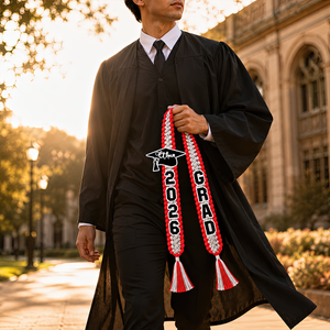 Congrats Graduation Lei With Name Custom Ribbon Lei