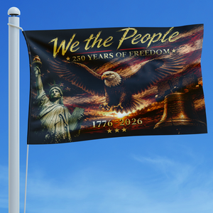 250 Years of Freedom Patriotic 1776 2026 House Flag