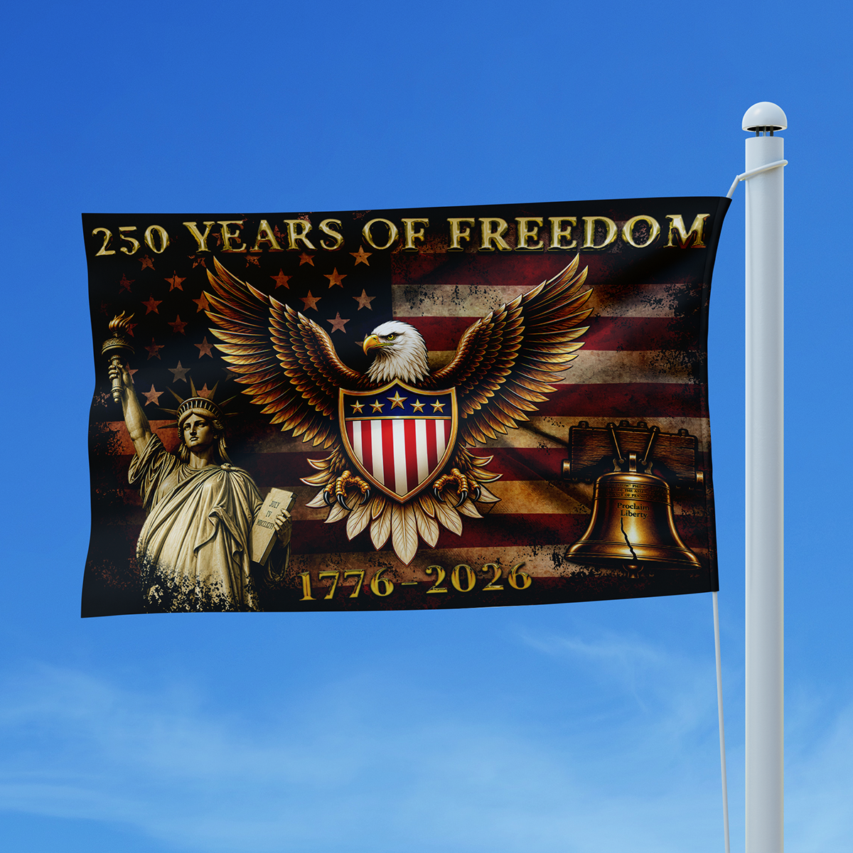 250 Years of Freedom We The People House Flag
