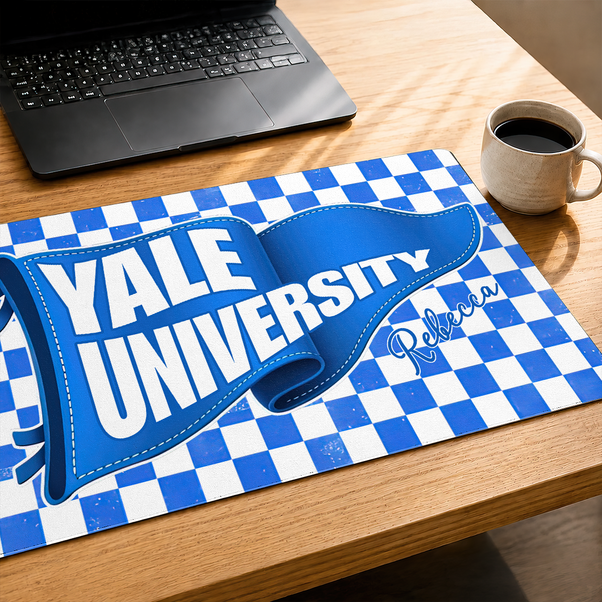 School Pennant Flag Summer Graduation - Personalized Leather Desk Mat
