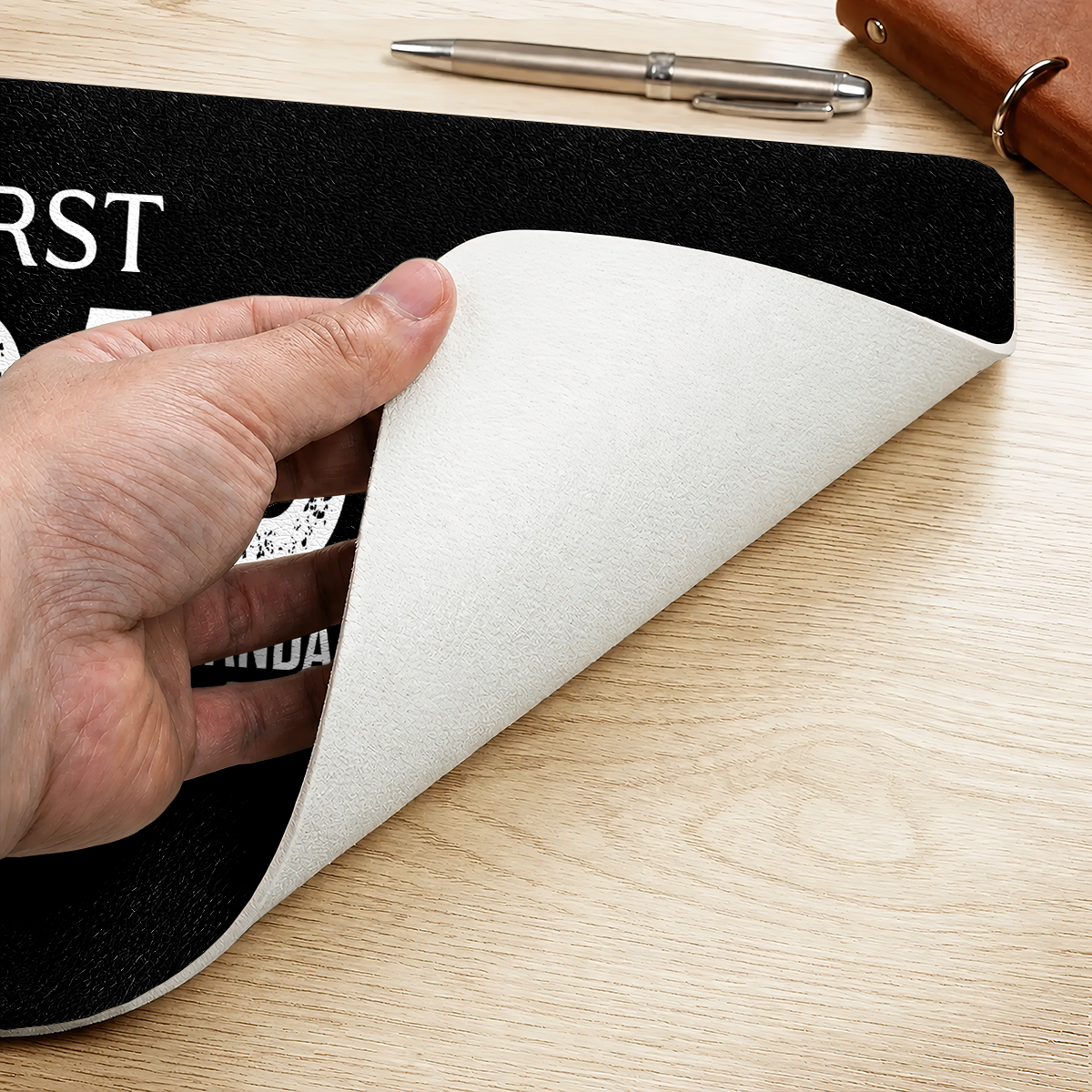 First Dad Now Pop Pop - Personalized Leather Desk Mat
