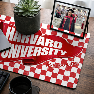 School Pennant Flag Summer Graduation - Personalized Leather Desk Mat