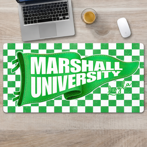 School Pennant Flag Summer Graduation - Personalized Leather Desk Mat