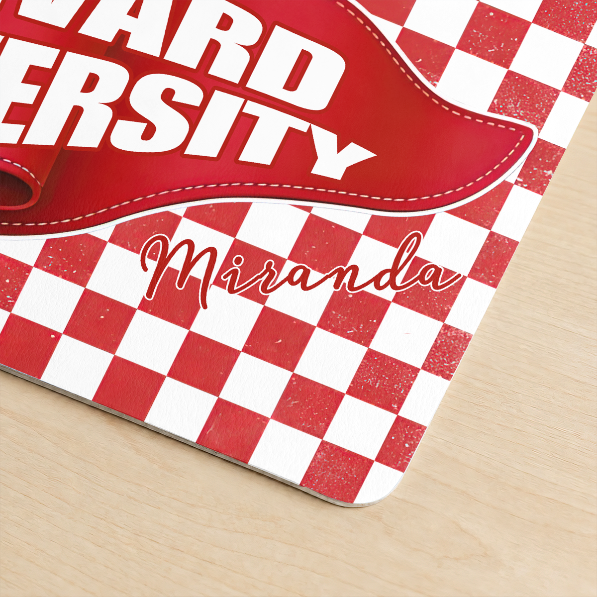 School Pennant Flag Summer Graduation - Personalized Leather Desk Mat