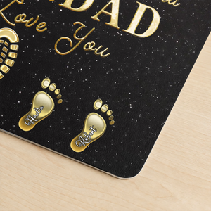 To My Dad - Gift For Father - Personalized Leather Desk Mat