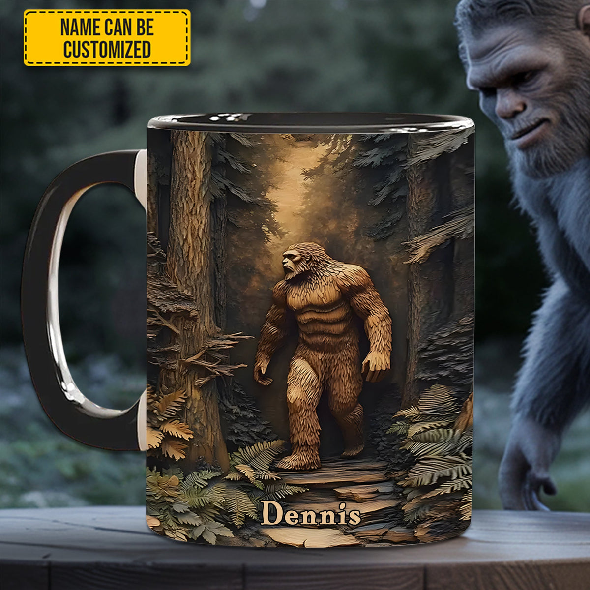 Legend in the Trees Personalized Sasquatch Accent Mug Gift For Friend