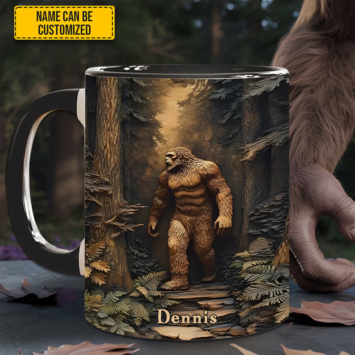 Legend in the Trees Personalized Sasquatch Accent Mug Gift For Friend