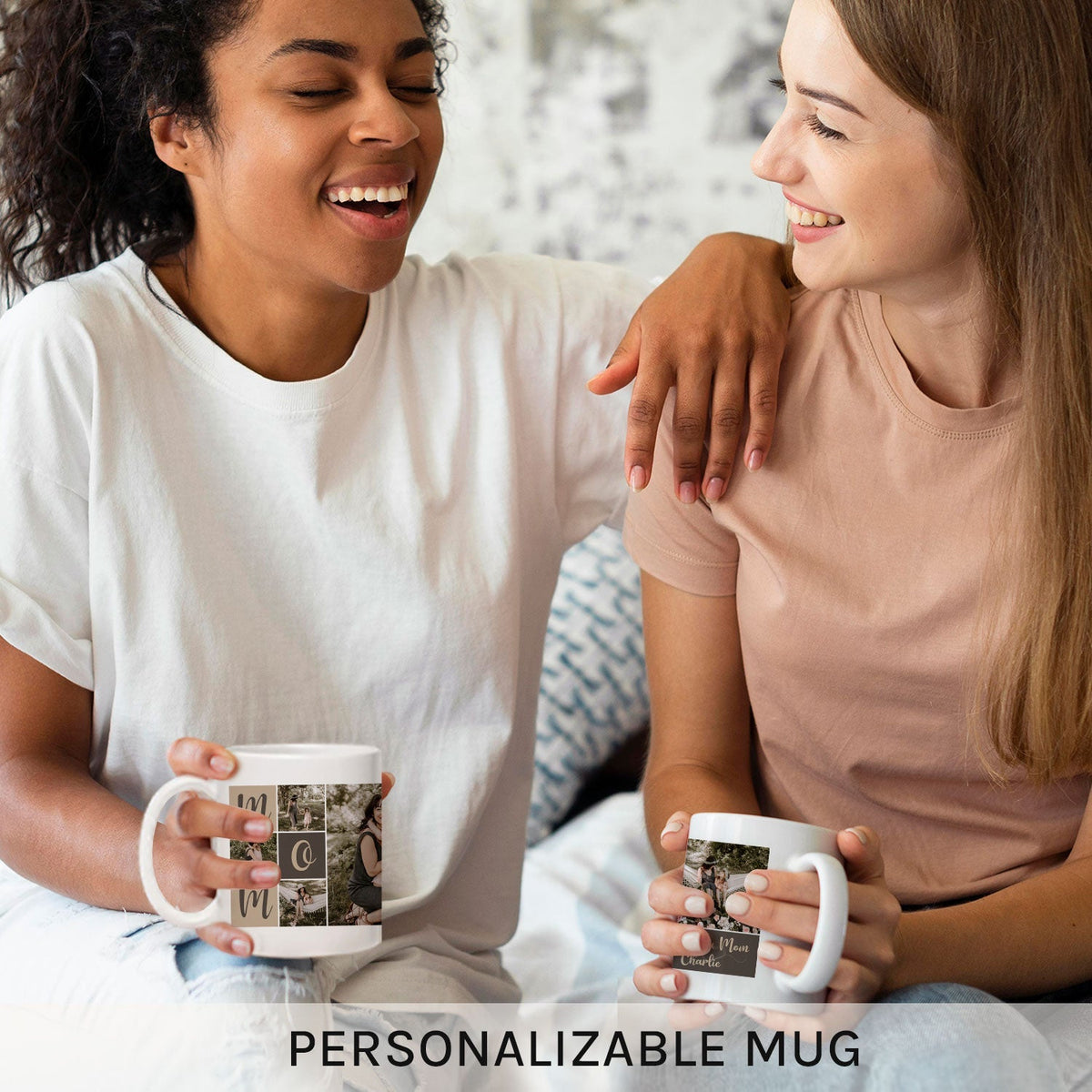 Custom Photo & Name I Love You Mom Mug - Personalized gift For Mom