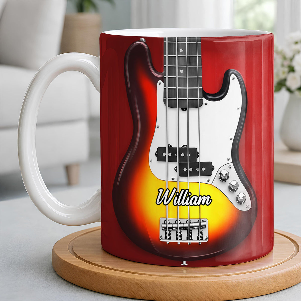 Bassist Nutrition Facts, Personalized Custom Coffee Mug, Gift For Bassist