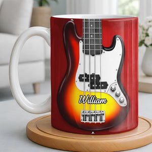Bassist Nutrition Facts, Personalized Custom Coffee Mug, Gift For Bassist