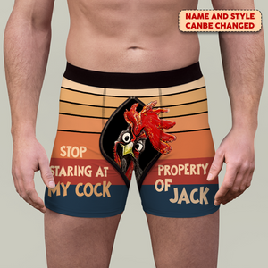 Funny Chicken Men's Boxer Briefs - Personalized Couple Men s Boxer Briefs
