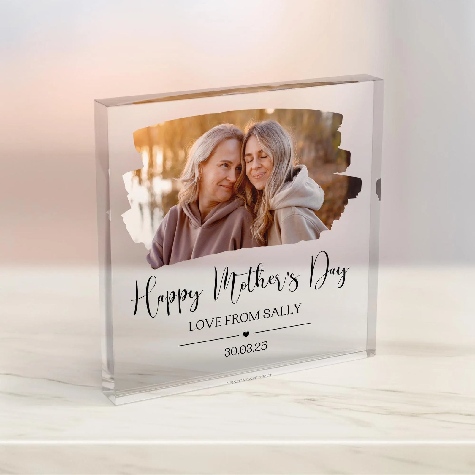 Mother's Day Gift Acrylic Block, Happy Mother's Day Keepsake, Personalised Mum's Mother's Day Present, Gift for Mum, Mummy, Mommy, Mom