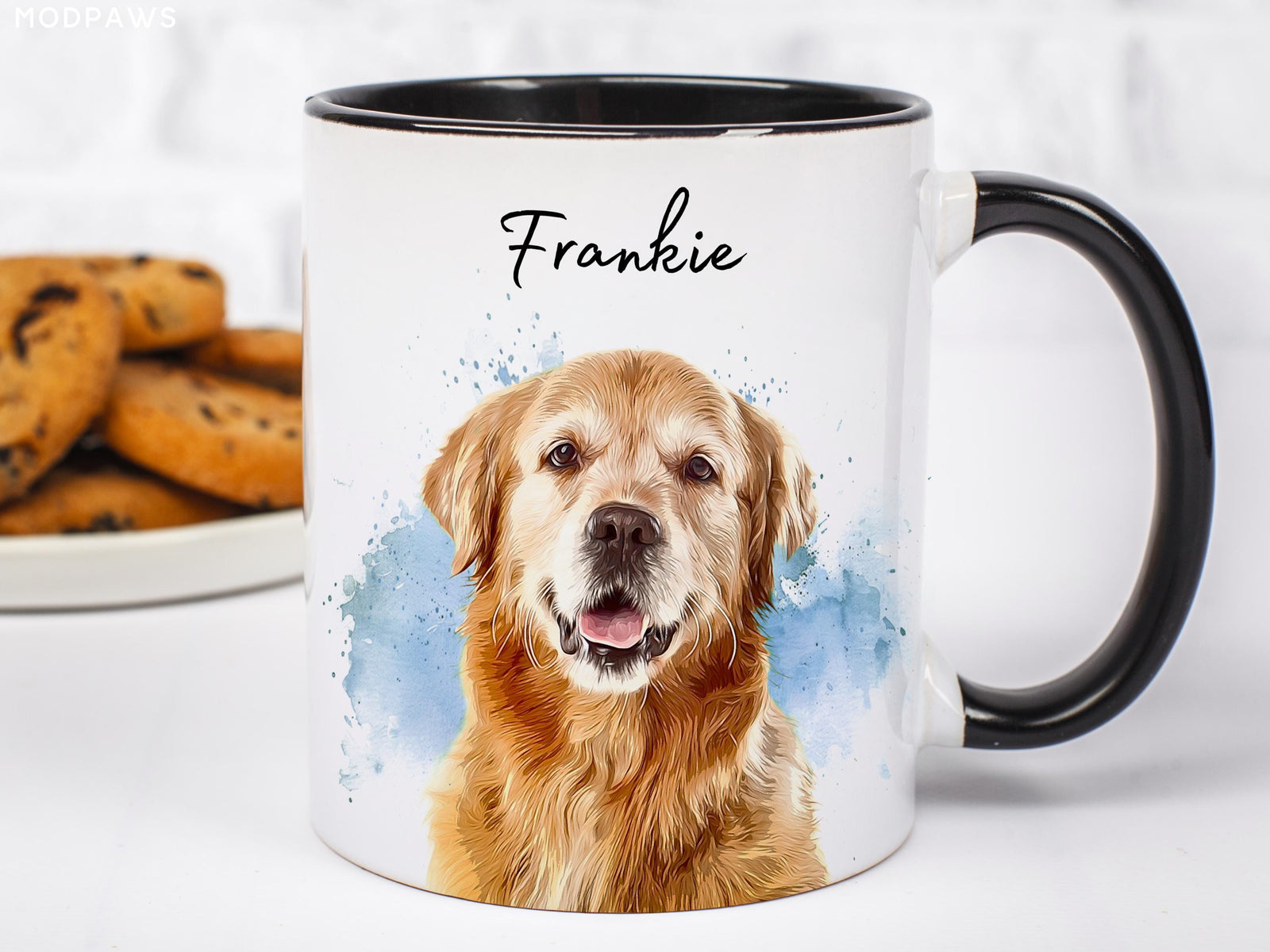 Custom Watercolor Dog or Cat Mug Using Pet Photo + Name Custom Pet Mug Coffee Cup Personalized Pet Dog Mug Personalized Cat Dad Mug New Mug