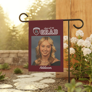 Class of 2026 Graduation Garden Flag with Photo | Custom Senior Yard Flag | Personalized Grad Banner | High School Senior Photo Flag