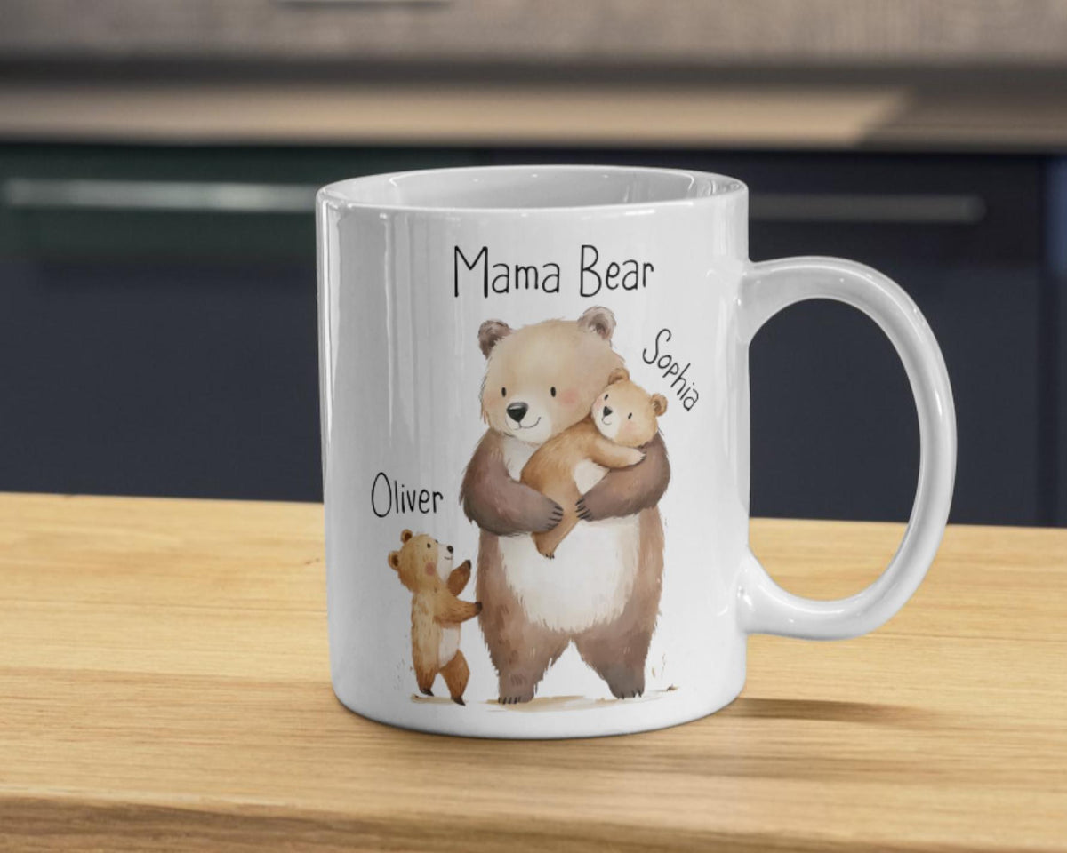 Personalized Mama Bear Mug Gift Custom Mother's Day Gift Mom Mug Momma Bear and Cub Mug Unique Gift for Mom Custom Mug Mom Birthday Gift Mug