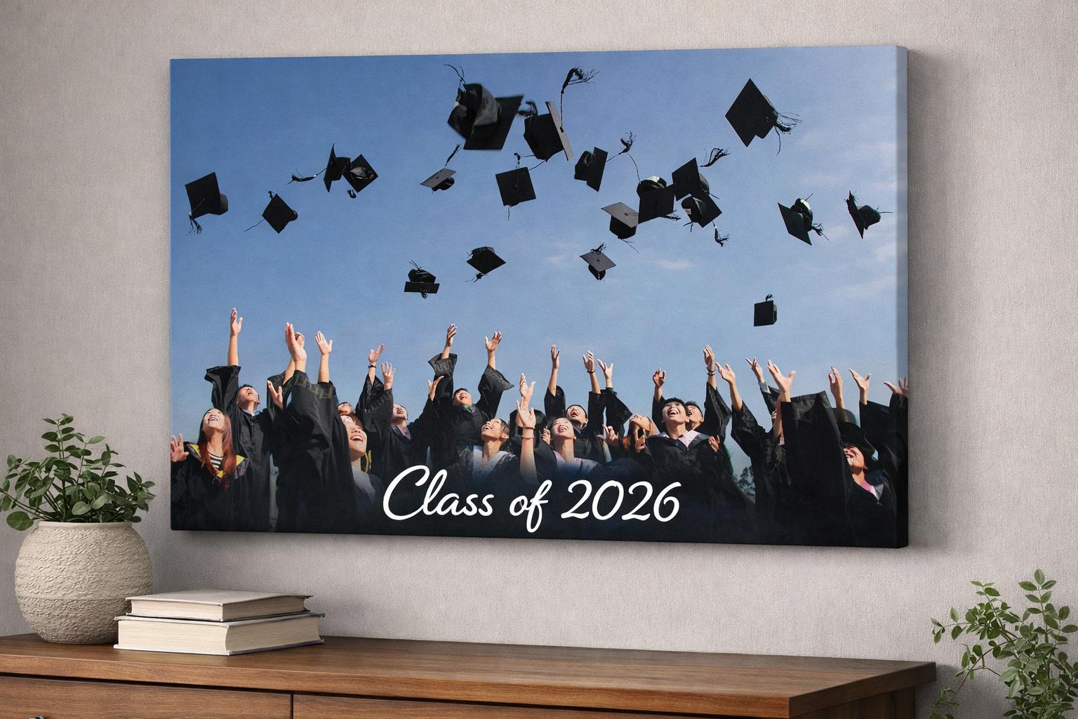 Personalized Graduation Photo Canvas Print, Custom Graduate Gift , Unique Keepsake Wall Art for High School or College Graduation Celebration