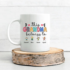 This Grandma Belongs To Mug Personalised Grandma Mug with Grandkids Names Custom Grandma Gift Grandma Gift from Grandkids