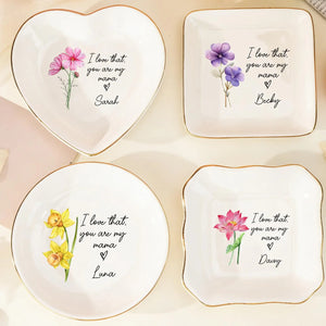 Custom Jewelry Dish For Mama, Unique Gift To Mother, Kids Name Trinket Dish, Gifts for Mum/Grandma/Nana, Mothers Day Gifts