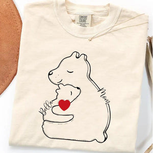 Personalized Mom and Baby Bear Shirt, Bear Mom Shirt First Mothers Day Gifts, New Mom Gifts, Daughters First Mothers Day, Cute Mom Shirt