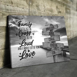 Personalized Mother's Day Multi-Name Custom Canvas Wall Art Personalized Canvas Wall Art Family Name Canvas Sign Personalized Gift
