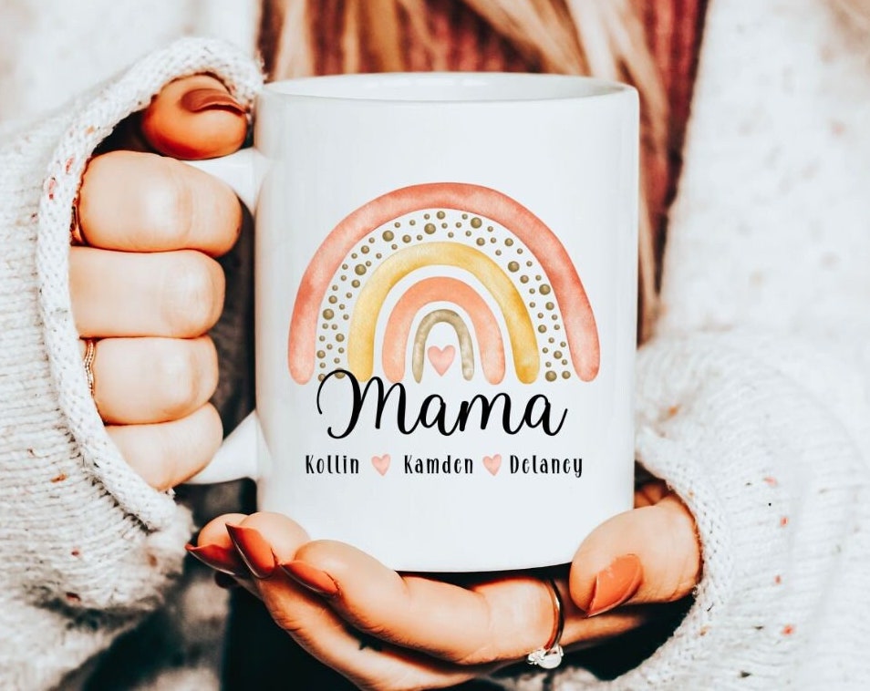 Custom Mama Mug, Mama Mug With Kids Names, Mother's Day Coffee Mug, Mothers Day Gift for New Mom Gift, Baby Shower Gift, Pregnancy Gift