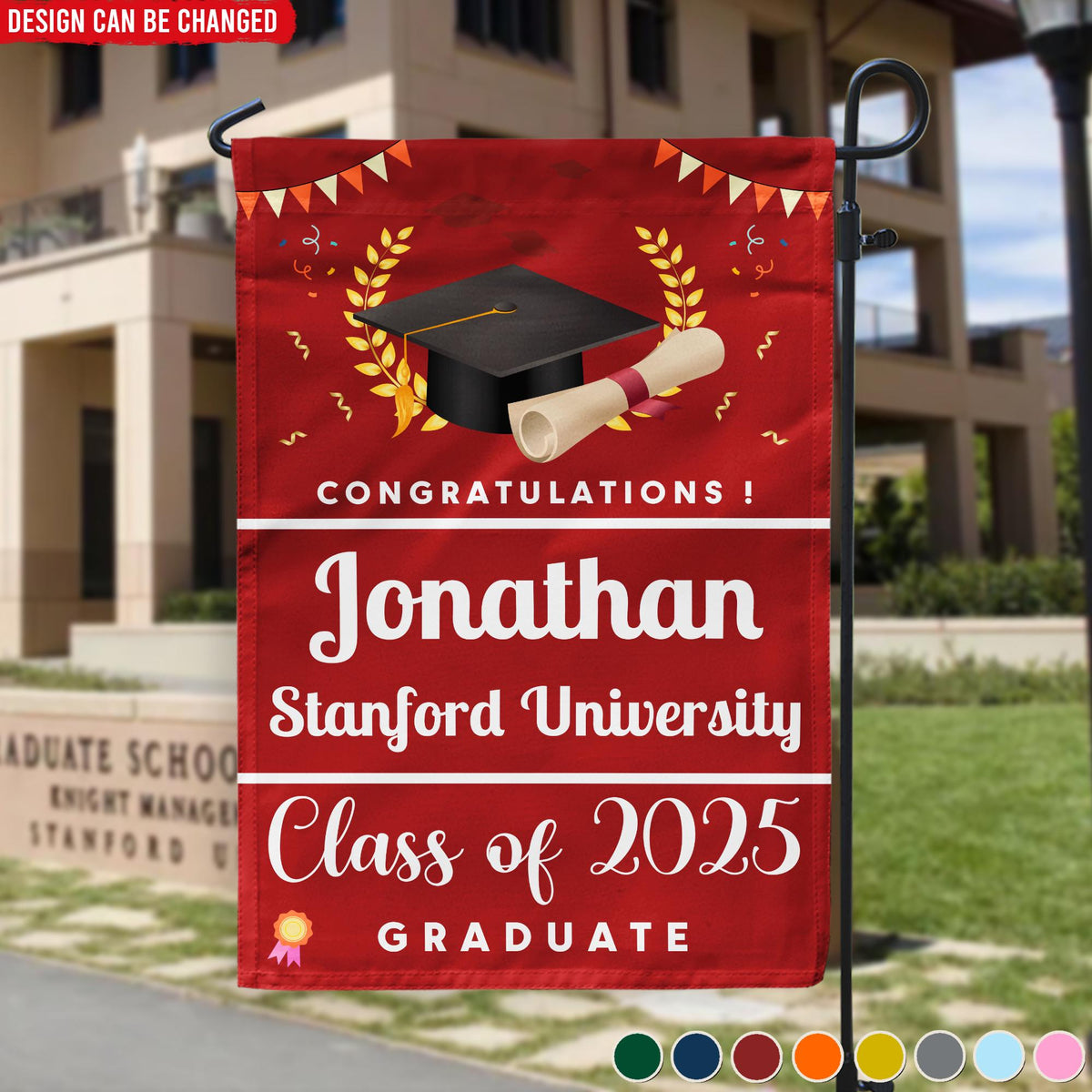 Congratulations Class of 2026 Graduate - Personalized Garden Flag, College Grad Flag, Class of 2026 Grad Flag, Custom College Flag