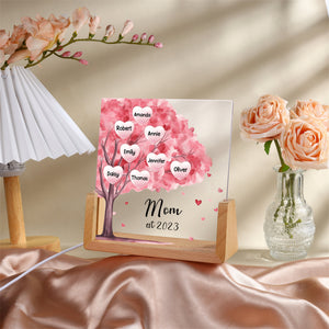 Family Names Night Light Mother's Day Gift, Family Tree Night Light, Custom Night Light With Kids Names, Grandma Mamam Mom Mother Gifts