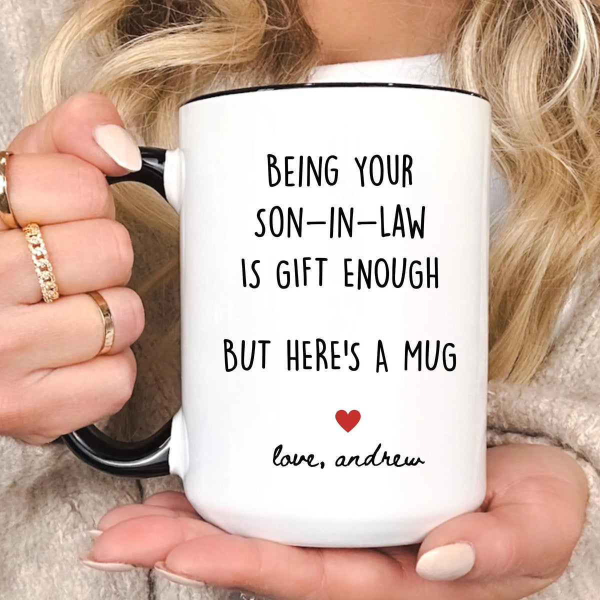 Son In Law Mug | Mother s Day Gift From Son In Law | Funny Mom Coffee Mug | Personalized Custom Name Mug | Gift For Mother Mama Mommy