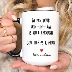 Son In Law Mug | Mother s Day Gift From Son In Law | Funny Mom Coffee Mug | Personalized Custom Name Mug | Gift For Mother Mama Mommy