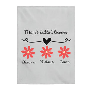 Personalized Mothers Day Gift, Gift for Mom, Blanket for Mom, Mom's Garden, Mom Flowers, Personalized Mom Blanket, Customized Throw Blanket
